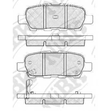 Колодки торм.зад. NIBK PN2466