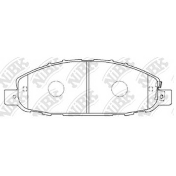 Колодки тормозные дисковые передний для NISSAN URVAN(E25) <b>NiBK PN2475</b>