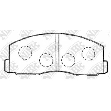 Колодки тормозные дисковые передний для ISUZU ASKA / MITSUBISHI COLT, CORDIA, GALANT, LANCER F, LANCER, MAGNA, MIRAGE, SPACE, TREDIA <b>NiBK PN3158</b>