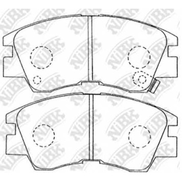 Колодки тормозные дисковые передний для MITSUBISHI L 200, L 300, PAJERO <b>NiBK PN3172</b>