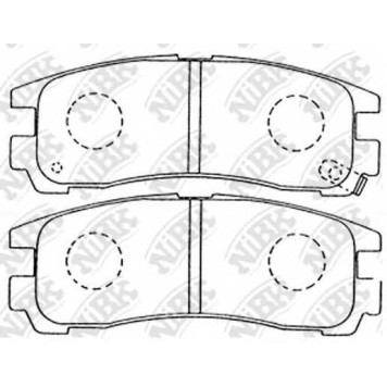 Колодки тормозные дисковые задний для CHRYSLER SEBRING / MITSUBISHI 3000 GT, ECLIPSE, FTO, GALANT, GTO, MAGNA, PAJERO PININ, SANTAMO, SAPPORO, SPACE RUNNER, SPACE, VERADA <b>NiBK PN3174</b>
