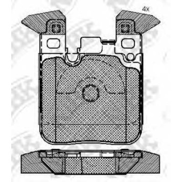Колодки тормозные дисковые задний <b>NiBK PN32004</b>