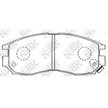 Колодки тормозные дисковые передний для CHRYSLER SEBRING / HYUNDAI SANTAMO / MITSUBISHI CARISMA, COLT, ECLIPSE, FTO, GALANT, LANCER, MIRAGE, SANTAMO, SAPPORO, SPACE RUNNER, SPACE <b>NiBK PN3271</b>