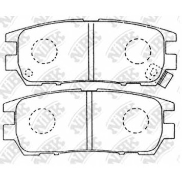 Колодки тормозные дисковые задний для MITSUBISHI L 300, L 400 / SPACE GEAR, L 400, MAGNA, PAJERO, SIGMA, SPACE, VERADA <b>NiBK PN3280</b>