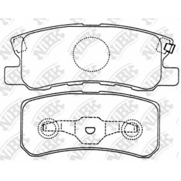 Колодки тормозные дисковые задний для CITROEN C-CROSSER, C4 AIRCROSS / MITSUBISHI ASX, GALLOPER, GRANDIS, LANCER, OUTLANDER, PAJERO / PEUGEOT 4007 <b>NiBK PN3450</b>