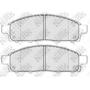 Колодки тормозные дисковые передний для MITSUBISHI L 200(KA#T,KB#T), PAJERO(K90,KG#,KH#) <b>NiBK PN3809</b>