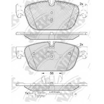 Колодки тормозные дисковые передний <b>NiBK PN42001</b>