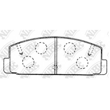 Колодки тормозные дисковые задний для MAZDA 323 F, 323, 6, 616, 626, B-SERIE, FAMILIA, PREMACY, RX 7 <b>NiBK PN5203</b>