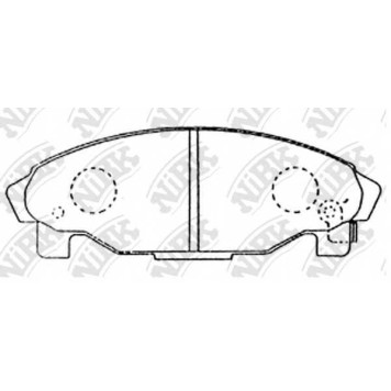 Колодки тормозные дисковые передний для DAIHATSU CHARADE(G200,G202,G203), GRAN MOVE(G3) <b>NiBK PN6340</b>