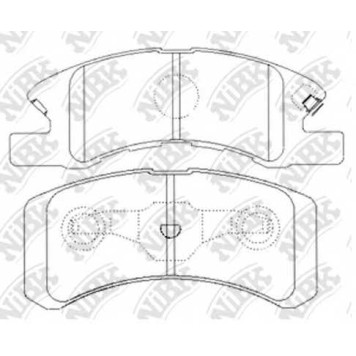 Колодки тормозные дисковые передний для DAIHATSU CHARADE(L2#), CUORE(L250#,L251,L260#), TREVIS / MITSUBISHI MIRAGE(A0#A,A05A,LA), SPACE STAR(A0#A) <b>NiBK PN6428</b>
