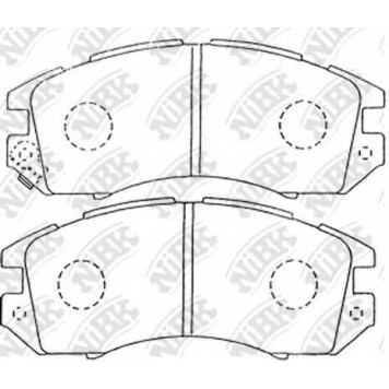 Колодки тормозные дисковые передний для SUBARU IMPREZA(GC,GF,GFC), LEGACY OUTBACK(BG), LEGACY(BC,BD,BG,BJF) <b>NiBK PN7248</b>