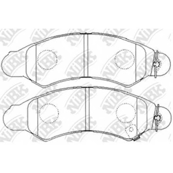 Колодки тормозные дисковые передний для OPEL AGILA(A) / SUBARU JUSTY(JMA,MS) / SUZUKI SWIFT(AH,AJ,EA,MA), WAGON R, WAGON R+(MM) <b>NiBK PN7477</b>