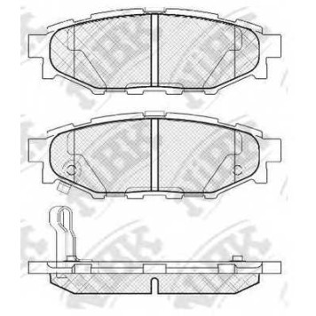 Колодки тормозные дисковые задний для SUBARU BRZ, FORESTER(SH,SJ), IMPREZA(G3,GH,GR), LEGACY(B13#,BL,BM,BP,BR), OUTBACK(BL,BM,BP,BR), XV <b>NiBK PN7501</b>