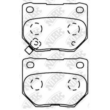 Колодки тормозные дисковые задний для NISSAN 300 ZX(Z32) / SUBARU IMPREZA(GD,GG) <b>NiBK PN7800</b>