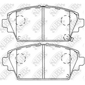 Колодки тормозные дисковые передний для HONDA ACCORD(CF,CG,CH,CK) / NISSAN ALMERA TINO(V10), ALMERA(N16), PRIMERA(P11,P12,WP12) <b>NiBK PN8106</b>