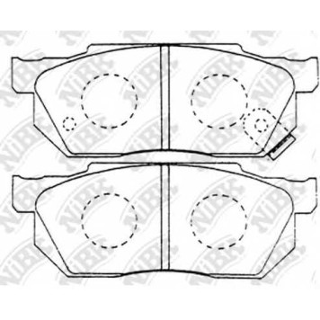 Колодки тормозные дисковые передний для HONDA ACCORD(AC, AD), CITY(CG#), CIVIC(AG, AH, AJ, AK, AL, AM, AU, EC, ED, EE, EG, EH, MA, MB), CRX(AF, AS, ED, EE), PRELUDE(AB) <b>NiBK PN8263</b>