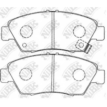 Колодки тормозные дисковые передний для HONDA AIRWAVE, CITY(GM), CIVIC(EG, EH, EJ, EK, EM1, EM2, EP, ES, EU, EV, FA, FD, MA, MB), CR-Z(ZF1), CRX(EG, EH), INTEGRA(DC5) <b>NiBK PN8264</b>