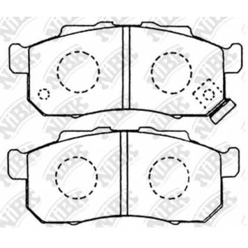 Колодки тормозные дисковые передний для HONDA LIFE, THATS, TODAY, VAMOS <b>NiBK PN8336</b>