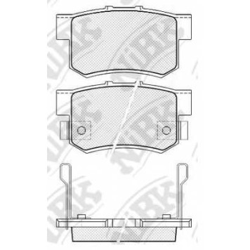 Колодки тормозные дисковые задний для ACURA INTEGRA, LEGEND / HONDA ACCORD, CIVIC, CR, CR-Z, CRX, ELEMENT, FR, INSIGHT, INSPIRE, INTEGRA, JAZZ, LEGEND, ODYSSEY, PRELUDE, S2000, SHUTTLE, STEPWGN, STREAM / SUZUKI KIZASHI, SWIFT, SX4 <b>NiBK PN8397</b>