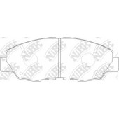 Колодки тормозные дисковые передний для HONDA ACCORD(CB,CC,CD,CE,CF,CG), CIVIC(ES), CR(RD) <b>NiBK PN8484</b>