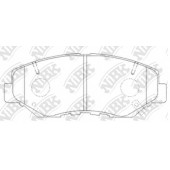Колодки тормозные дисковые передний для HONDA ACCORD(CM), CR(RD,RD#) <b>NiBK PN8485</b>