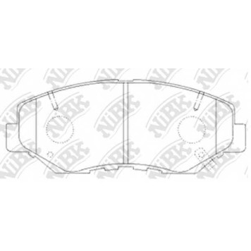 Колодки тормозные дисковые передний для HONDA ACCORD(CM), CR(RD,RD#) <b>NiBK PN8485</b>