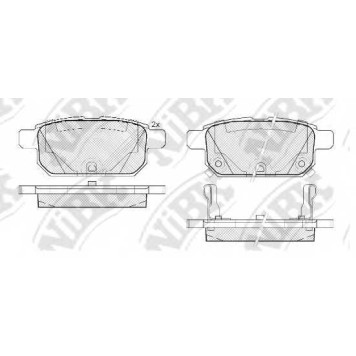 Колодки тормозные дисковые задний для SUZUKI SWIFT(FZ,NZ), SX4 S-Cross, VITARA(LY) <b>NiBK PN9808</b>