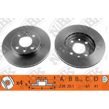 Тормозной диск NiBK RN1002