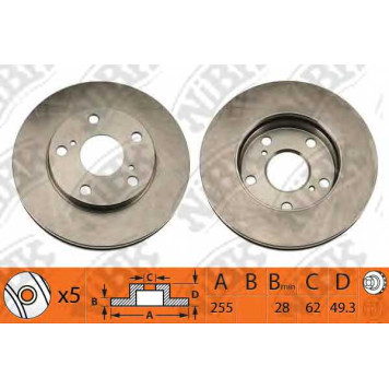 Тормозной диск NiBK RN1008