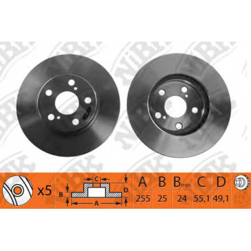 Диск тормозной NIBK RN1058