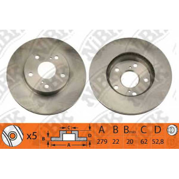 Тормозной диск NiBK RN1070