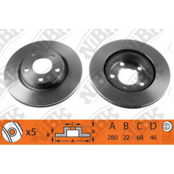 Тормозной диск NiBK RN1085