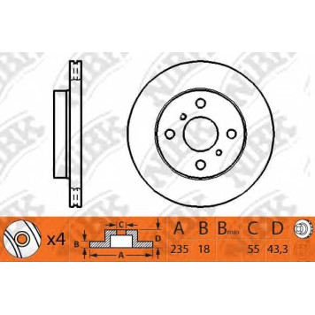 Тормозной диск NiBK RN1127