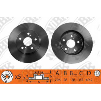 Тормозной диск NiBK RN1162