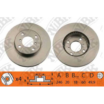 Тормозной диск NiBK RN1205