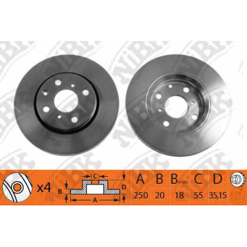 Тормозной диск NiBK RN1214
