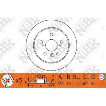 Тормозной диск NiBK RN1223