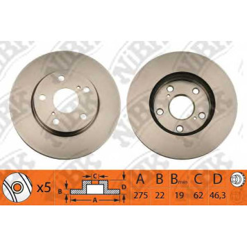 Тормозной диск NiBK RN1238
