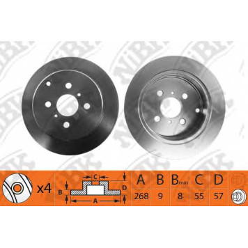 Тормозной диск NiBK RN1308