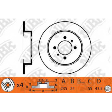 Тормозной диск NiBK RN1311