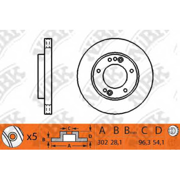 Тормозной диск NiBK RN1313