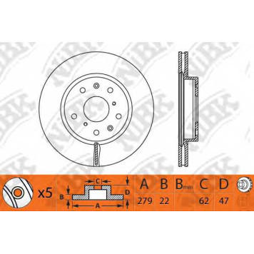 Тормозной диск NiBK RN1320