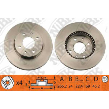 Тормозной диск <b>NIBK RN1334</b>