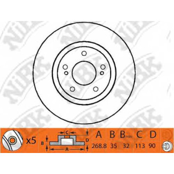 Тормозной диск NiBK RN1359