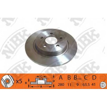 Тормозной диск NiBK RN1368