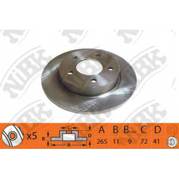 Тормозной диск NiBK RN1369