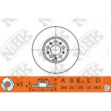 Тормозной диск NiBK RN1379