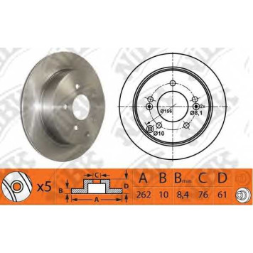 Тормозной диск NiBK RN1386