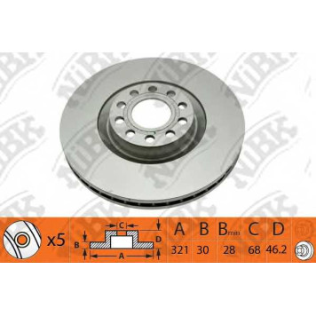 Тормозной диск NiBK RN1393