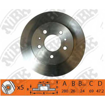 Тормозной диск NiBK RN1412